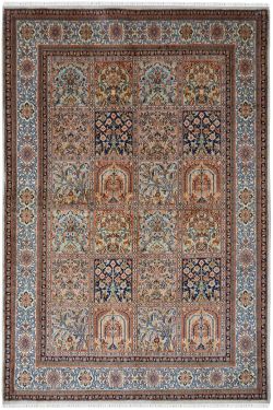 Hamadan Guldasta Handknotted Silk Area Rug