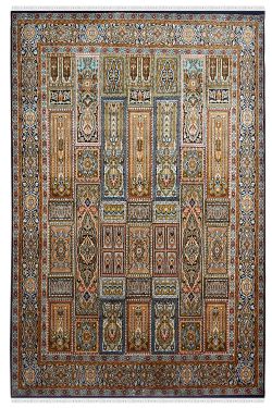 Jewel Hamadan Handknotted Silk Area Rug