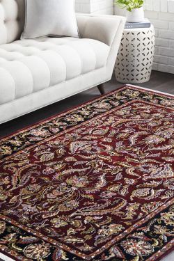 Jewish Maroon Handknotted Oriental Wool Rug 