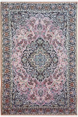 Floral Stamp Kashmiri Wool Area Rug