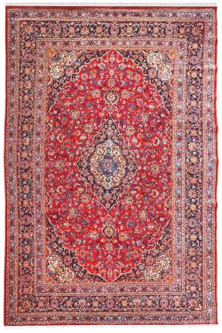 Laal Kashmiri Wool Handknotted Carpet