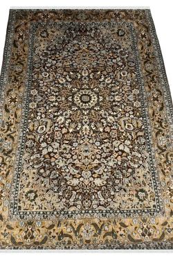 Finely Crafted Handmade Medallion Kashmir Carpet
