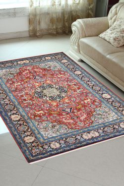 Forest Kashan Silk Area Rug