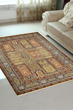 Gold Qum Panel Handmade Rug