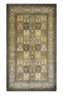 Gold Sona Hamadan Pure Silk Rug