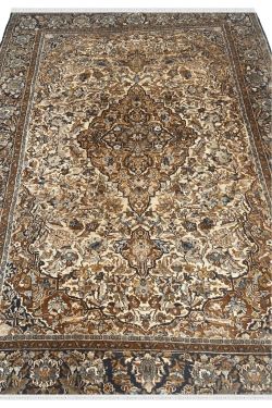 Gold Klimt Kashmir Handmade Wool Rug