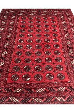 Heriz Mori Bukhara Handknotted Afghan Carpet