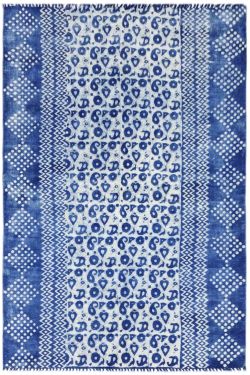 Diamond Garden Handblock printed Dhurrie