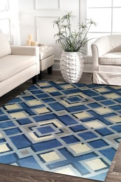 Indigo Diamond Beautiful Handtufted Modern Carpet