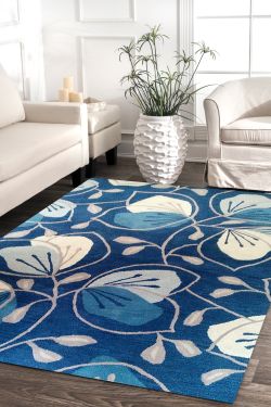 Fresh Water Lilies Beautiful Hand-tufted Rug