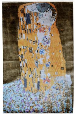 Gustav Klimts Kiss Modern Wall Hanging Rug