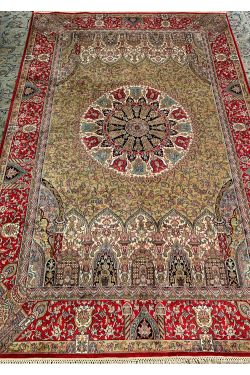 Ardabil Kashan Pure Silk rug