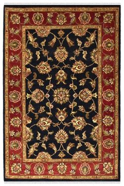 Floral King Handknotted Wool Area Rug