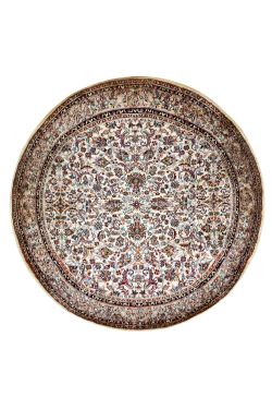 Ivory Patti Bagh Circular Area Rug