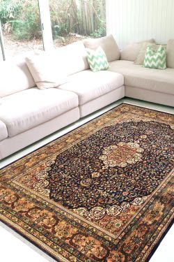 Kashan Neel Pendulum Handmade Carpet