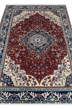 Kashmiri Rouge Center Medallion Handmade Rug