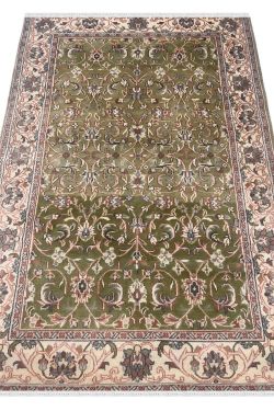 Mehndi Green Kashan Handmade rug