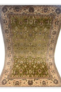 Mehndi Green Kashan Handmade rug