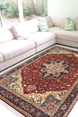 Open Laal Bidjar Handmade Woolen Area Rug