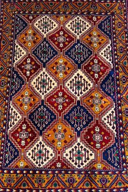Multi-Color Diamond Chindi Handmade Afghani Rug
