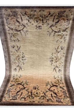 Oriental Express Floral Handknotted Border Rug