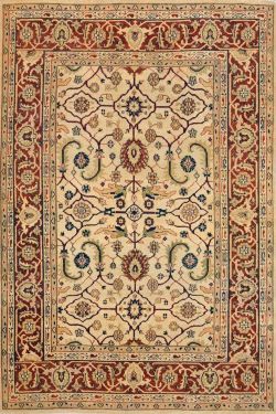 Handknotted Cream Nain Transitional Rug