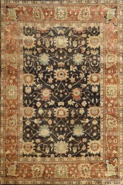 Earthen Neutral Floral Oushak Handmade Rug
