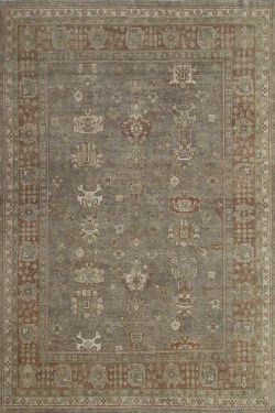 Shades of Brown Oushak Pattern Rug
