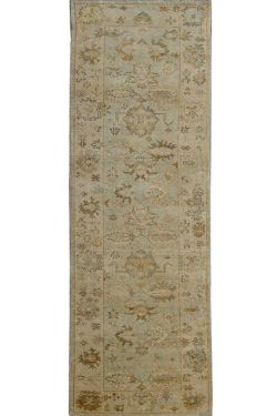 All Neutral Oushak Handmade Runner
