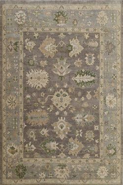 Bold Self Motif Oushak Handknotted Rug