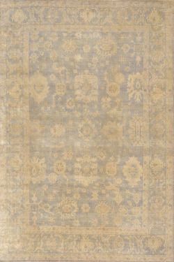 Gray Stone Mansion Large Handmade Oushak Rug