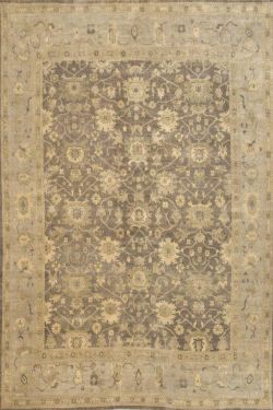 Large Oushak Beige Toned Handmade Area Rug