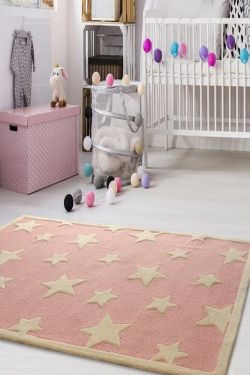 Coral Stars Kids Handmade Rug
