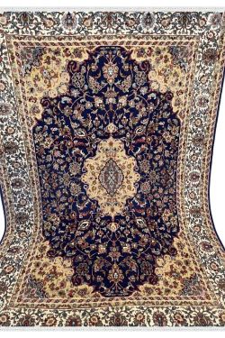 Royale Blue Kashan Kashmiri Handmade Carpet
