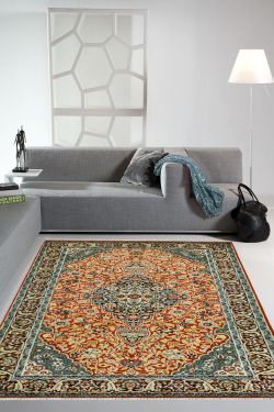 Rust Jewel Kashan Handmade Rug