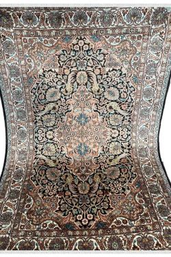 Salmon Pastel Medallion Handknotted Floral Carpet