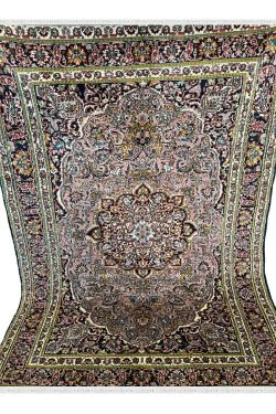 Salmon Pink Moti Medallion Handmade Carpet