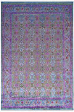 Purple Fuzz Sari Silk