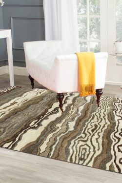 Sea of Waves Handwoven Woolen Carpet