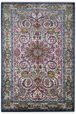 Swirling Chakra Handwoven Silk Carpet