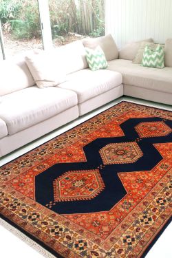 Teen Murti Tabriz Handmade Woolen Carpet