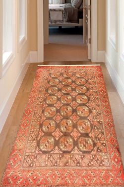 Antique Bokhara Vintage Brown Handwashable Wool Area Rug