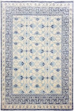 Herringbone Ivory Wool Rug