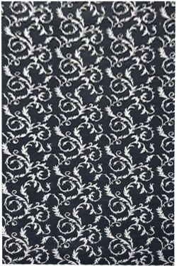 Black Beauty Handknotted Wool Modern Area Rug