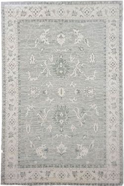 Lotus Gray Handknotted Beautiful Modern Rug