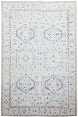 Contemporary Qum Handknotted Wool Area Rug