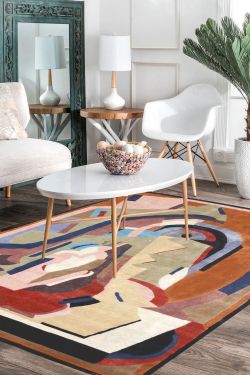 French Contemporary Modern Woolen Area Rug