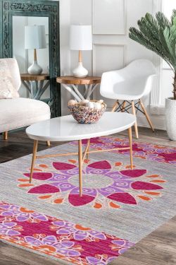 Summer Rangoli Transitional Area Rug