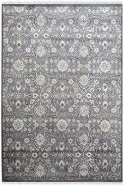 Diamond Gray Floral Monochrome Area Rug