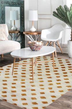 Dessert Cookie Hand-Knotted Area Rug